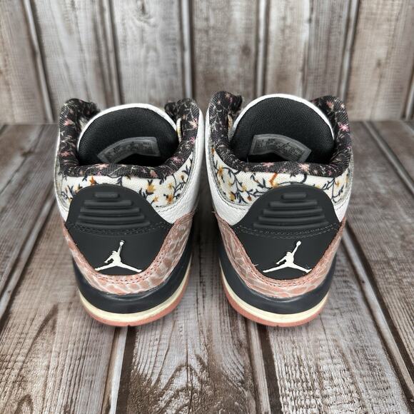 Air Jordan 3 Retro Toddler Kids 10C Red Stardust PS Shoes White Sneakers - Picture 5 of 8